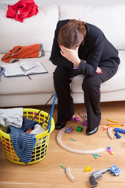 Mess, laundry and toys — Stock Photo, Image
