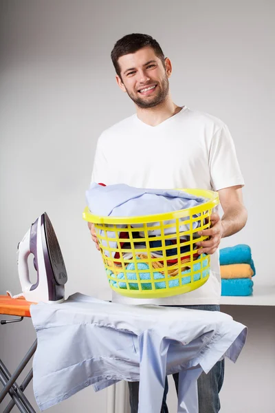 Wäsche waschen bis bügeln — Stockfoto