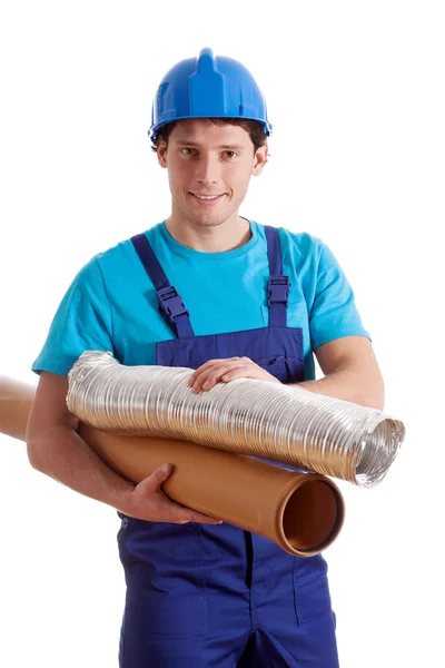 Builder during work — Stock Photo, Image