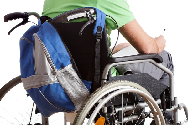 Handicapped schoolboy — Stock Photo, Image