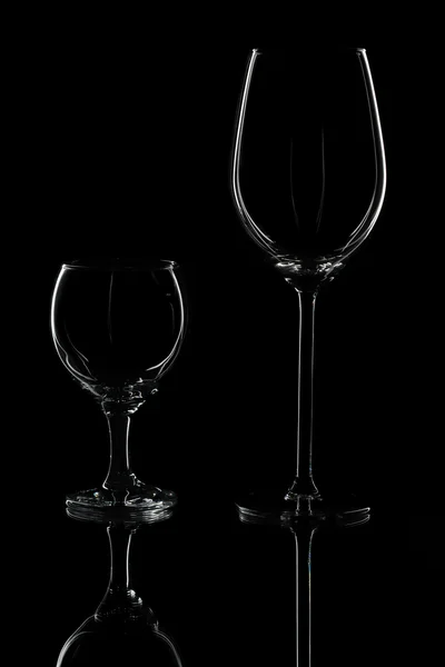 Copos de vinho em fundo isolado — Fotografia de Stock