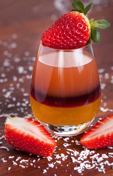 Layered fruit drink — Stock Photo, Image