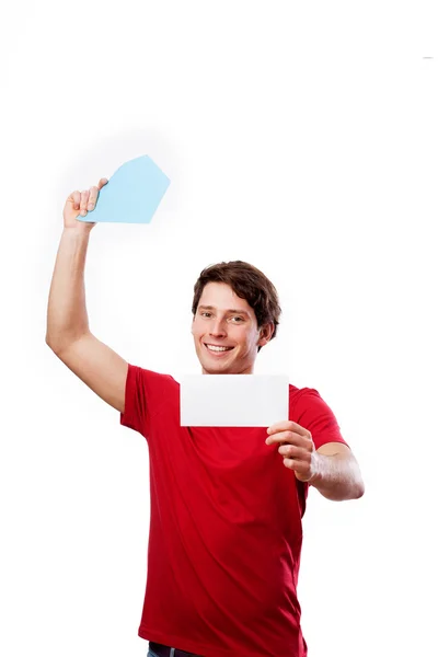 Hombre con carta abierta — Foto de Stock