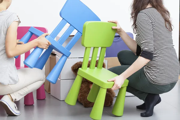 Plastic chairs — Stock Photo, Image