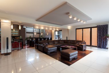 geniş zarif penthouse
