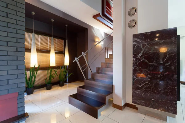 Corridor with stairs in modern interior — Stock Image Corridor with stairs in modern interior Stock Photo