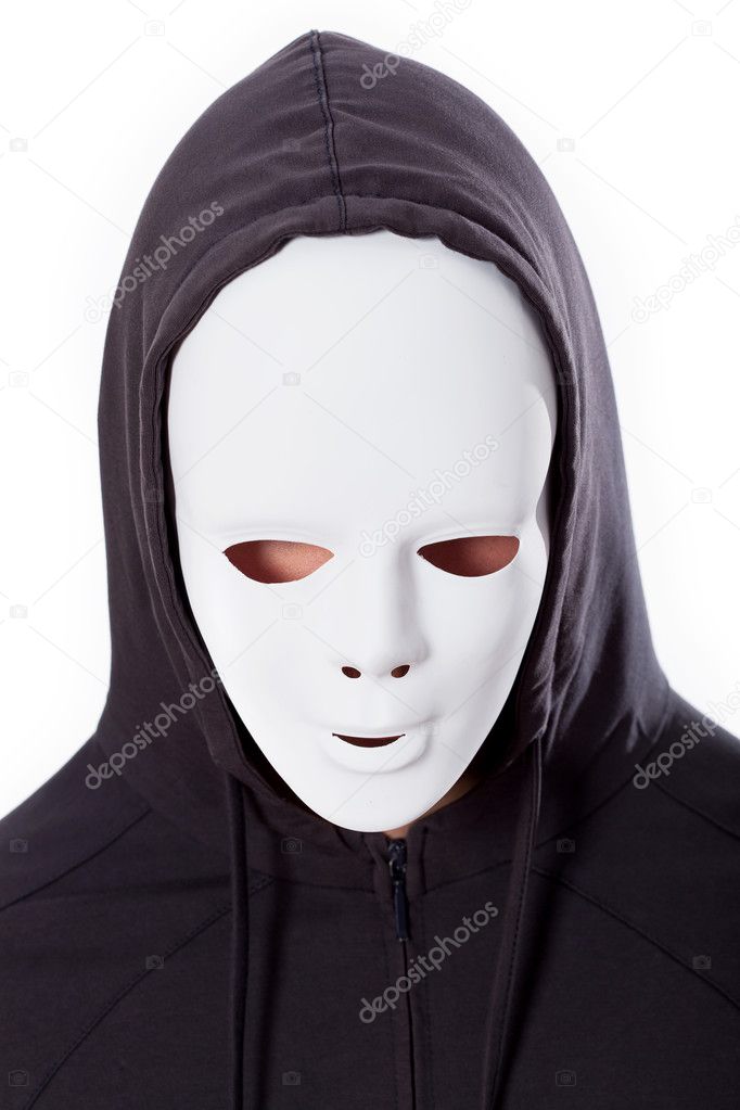 Person in mask and hood