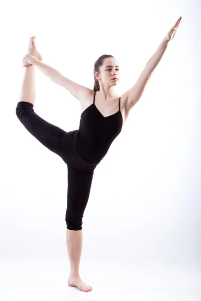 Gymnast stretching legs — Stock Photo, Image