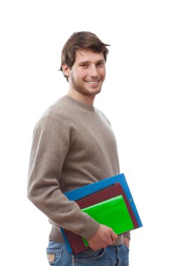 gülümseyen adam klasör ve belge koruma