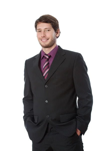 Satisfied young businessman — Stock Photo, Image