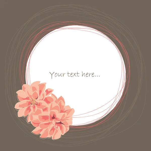 Place pour votre texte avec fleur, graphique — Image vectorielle