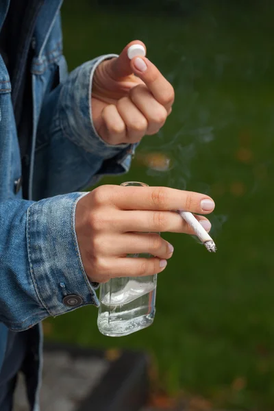 Student addicted to drugs — Stock Photo, Image