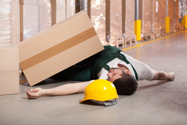 Accident in warehouse — Stock Photo, Image
