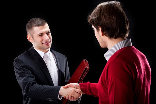 Handen schudden met een client — Stockfoto