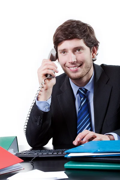 Goodlooking employee at office — Stock Photo, Image