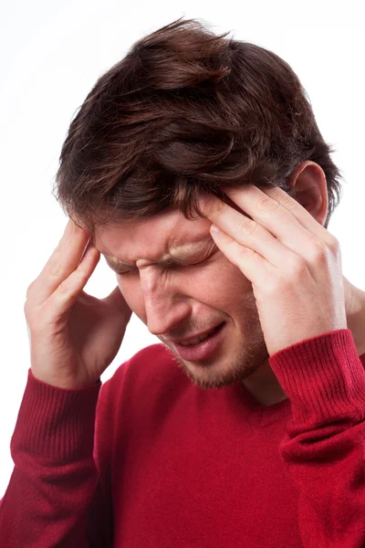 Man suffering from migraine — Stock Photo, Image