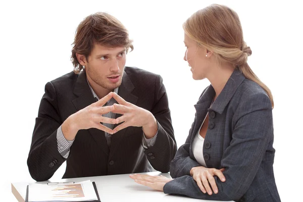 Relaxed office conversation — Stock Photo, Image