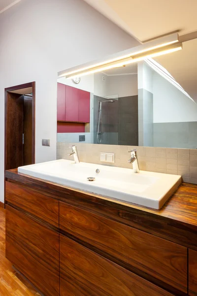 Interno del bagno, controsoffitto — Foto Stock