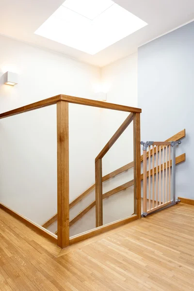 Baby gate on a staircase — Stock Photo, Image