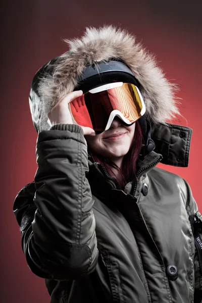 Wintersport kvinde - Stock-foto