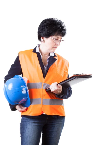 Professional building site manager — Stock Photo, Image