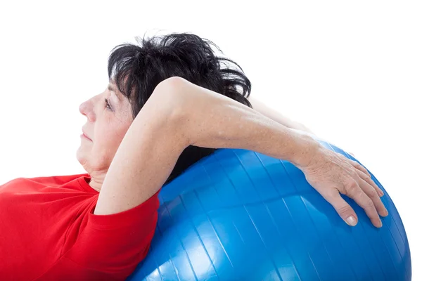 Workout with a ball — Stock Photo, Image