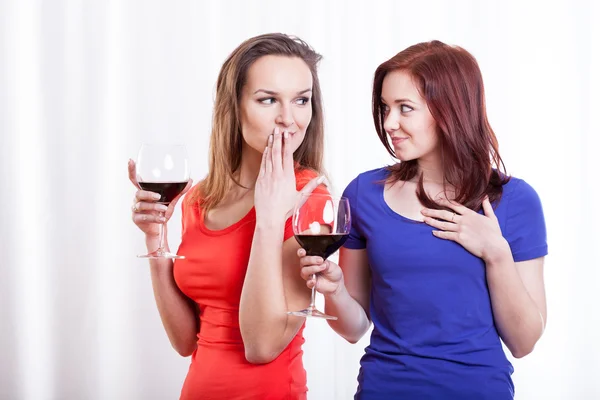 Ladies drinking wine — Stock Photo, Image