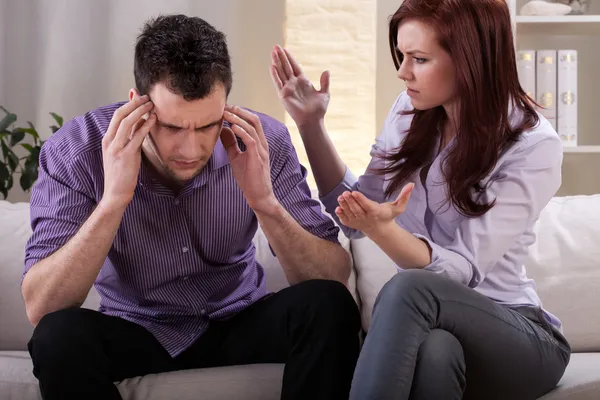 Man getting a headache — Stock Photo, Image