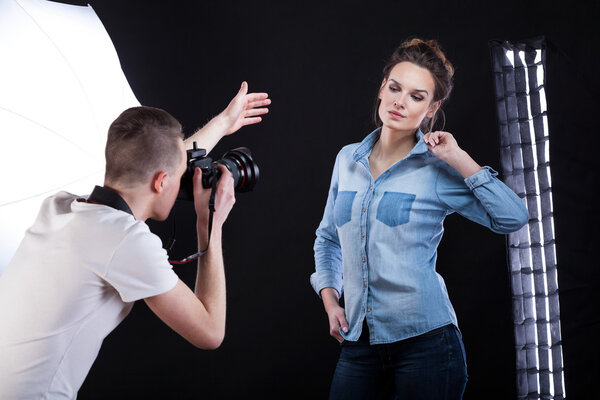 Photosession for fashion magazine