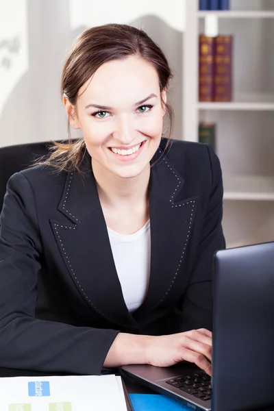 Businesswoman with notebook Stock Image