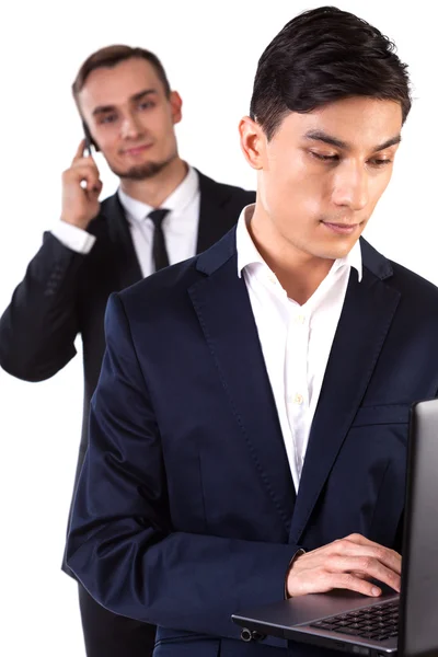 Asian and caucasian coworkers — Stock Photo, Image