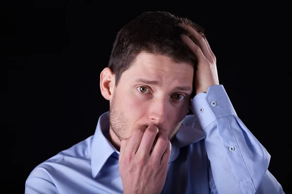 Worried man portrait — Stock Photo, Image