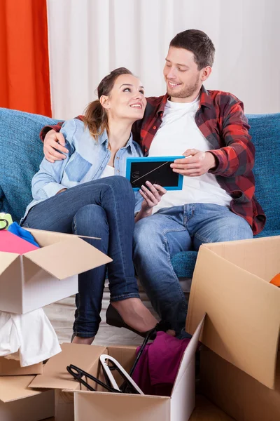 Marriage remembering their wedding — Stock Photo, Image