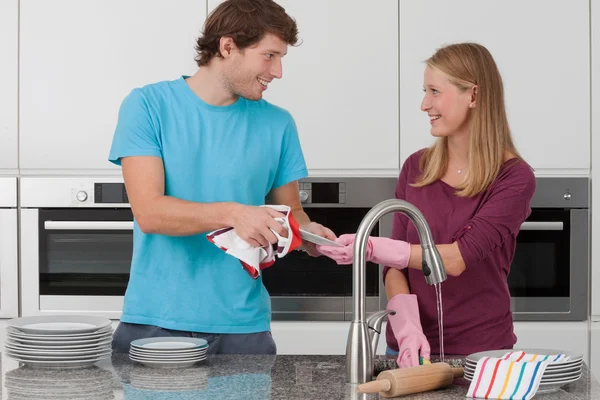 Cleaning up after the party — Stock Photo, Image