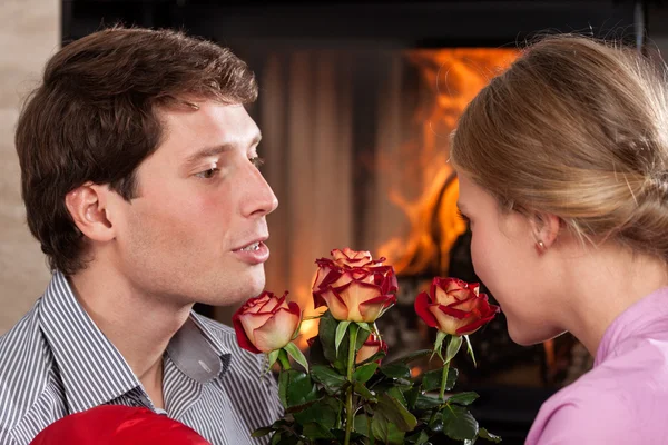 Aftelkalender voor Valentijnsdag thuis — Stockfoto