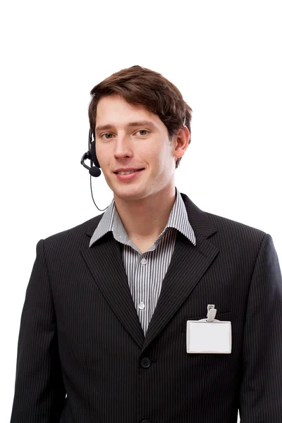 Man working in call center — Stock Photo, Image