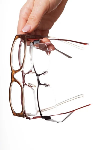 Optician with glasses — Stock Photo, Image