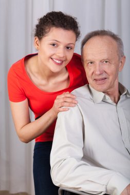 Engelli man ve onun torunu