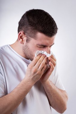 hasta bir adam ile burun koşma