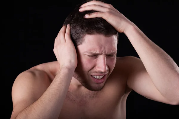 Man feeling headache — Stock Photo, Image