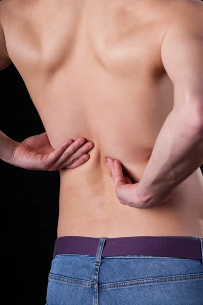 Man having back pain — Stock Photo, Image