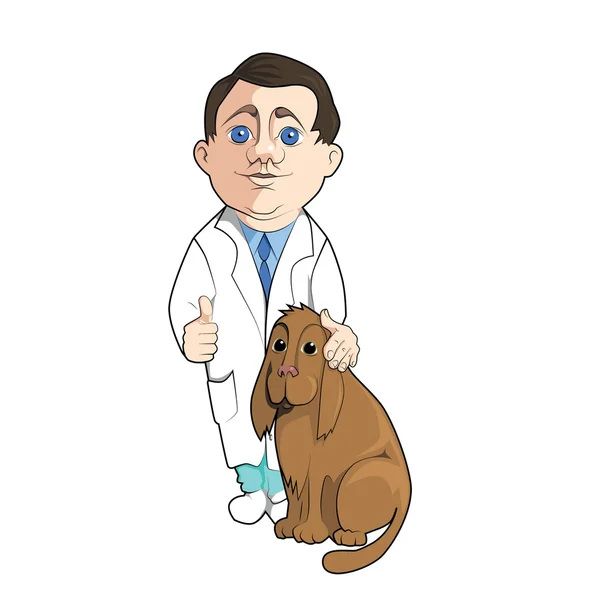 Veterinario feliz — Vector de stock