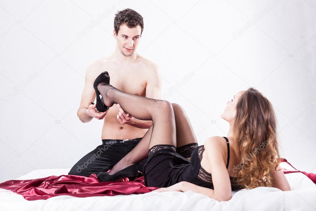 Lovers in erotic situation