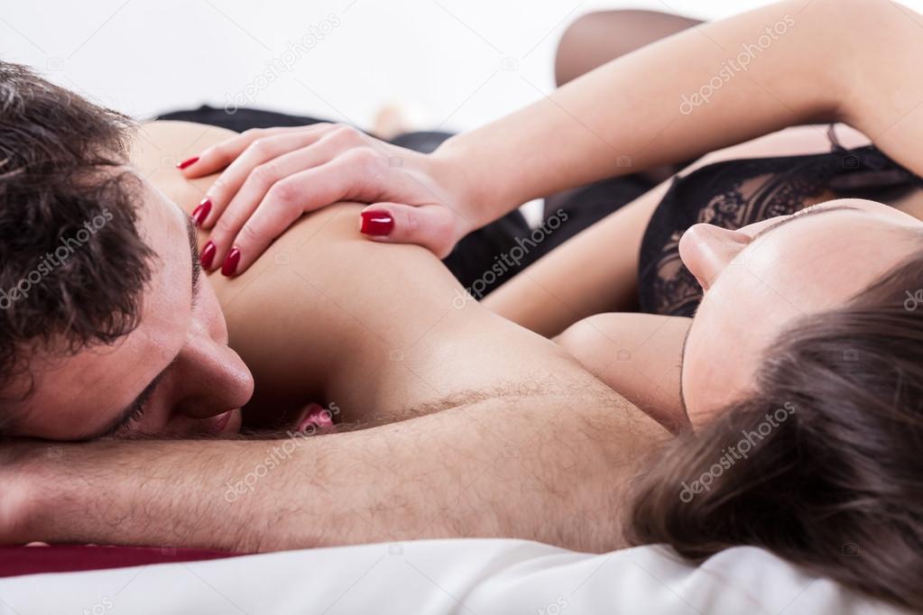 Erotic situation in bed