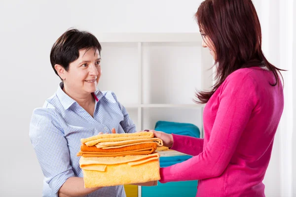 Haufen Handtücher — Stockfoto