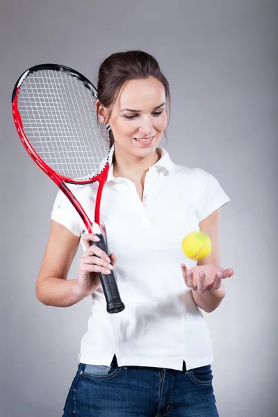 Teniszezőnő player — Stock Fotó