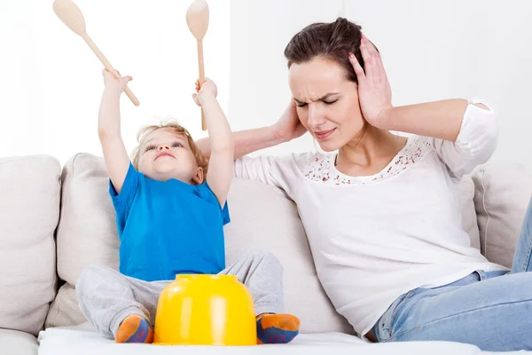 Child having fun very loud — Stock Photo, Image