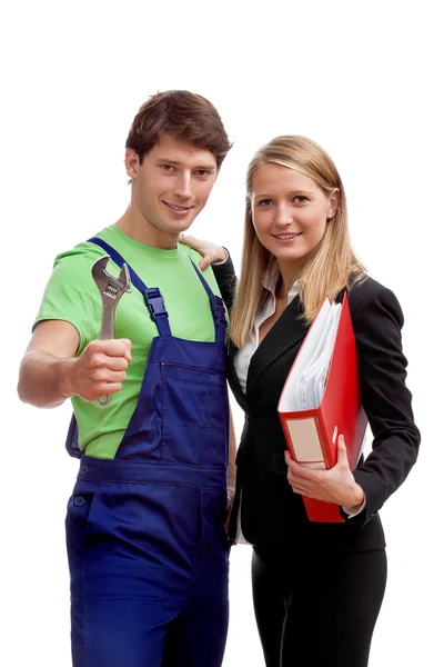 Casal se preparando para a renovação — Fotografia de Stock