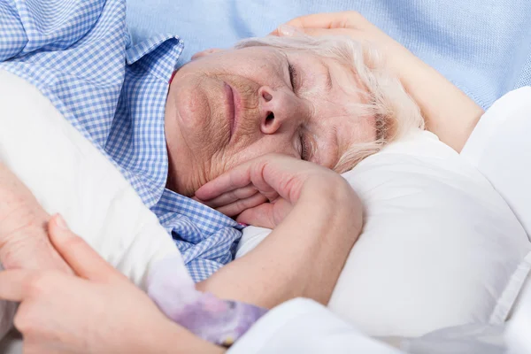 The nurse cares for old lady — Stock Photo, Image