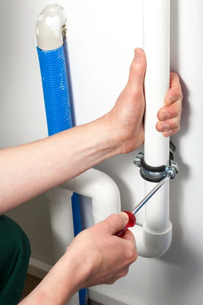 Plumber at work — Stock Photo, Image